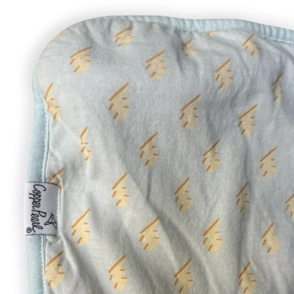 Copper Pearl Burp Cloth 3 Pack Smiley Face Sun Lightning Bolt Blue Yellow Cream